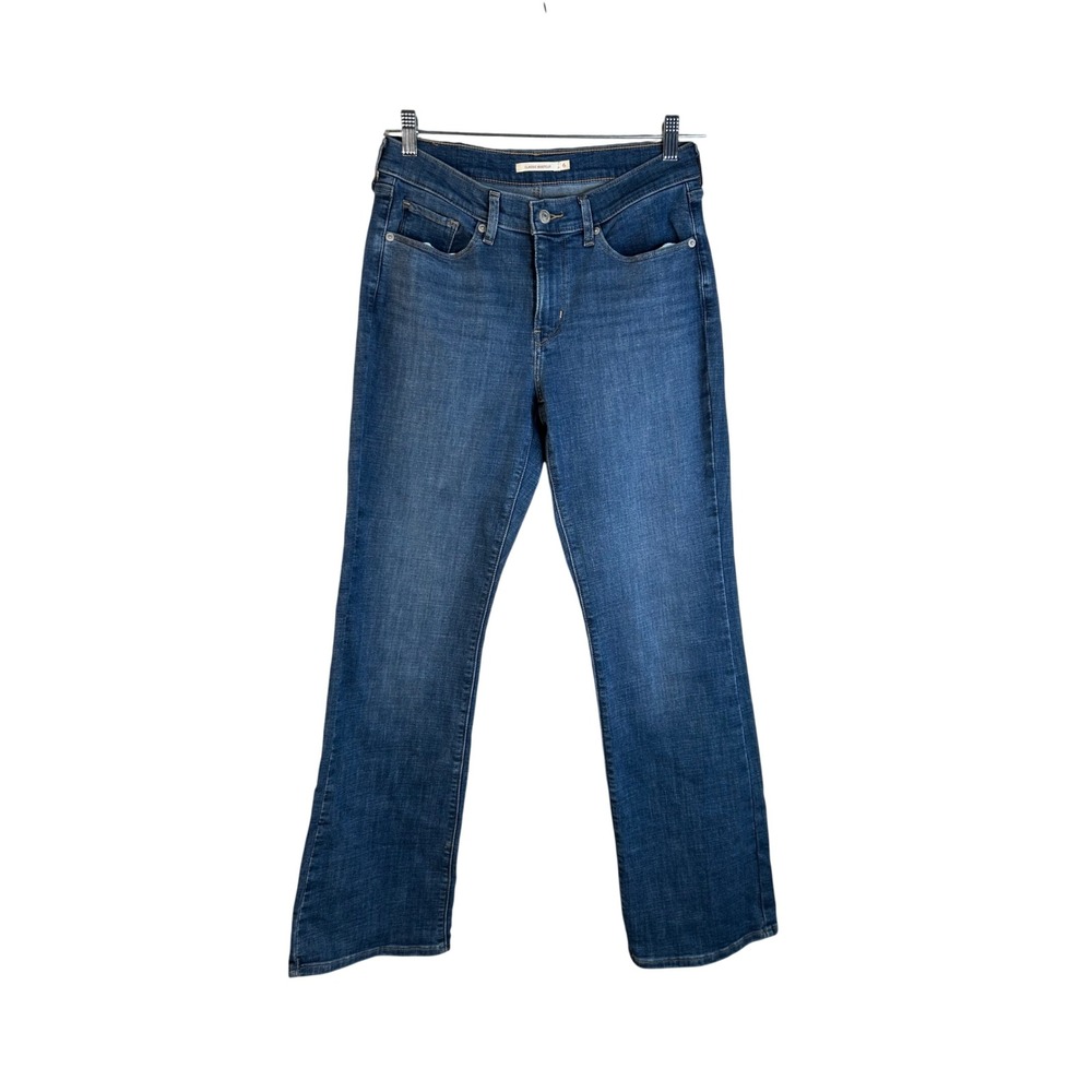 Levi's Women's Blue Classic Bootcut Mid Rise Stretch Denim Jeans Size 6